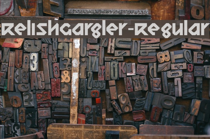 RelishGargler-Regular Font examples
