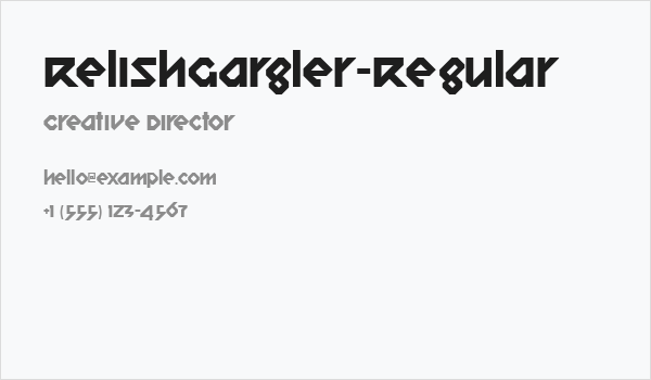 RelishGargler-Regular Business Card