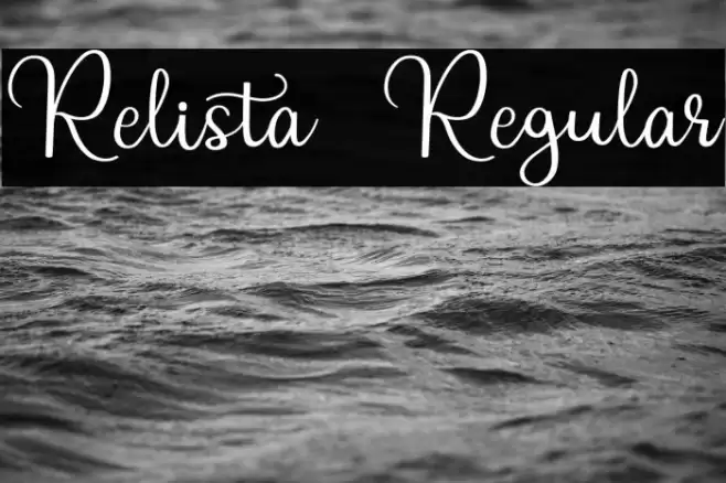 Relista  Regular Font examples