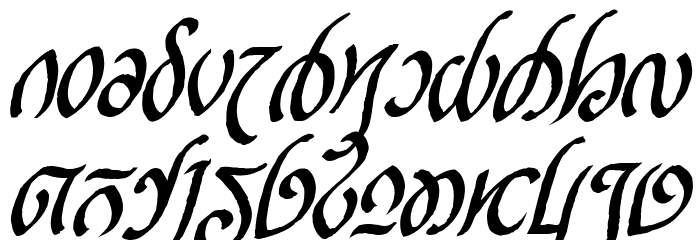 Rellanic Bold Italic Font LOWERCASE