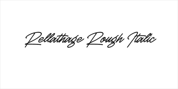 Rellathage Rough Italic Logo