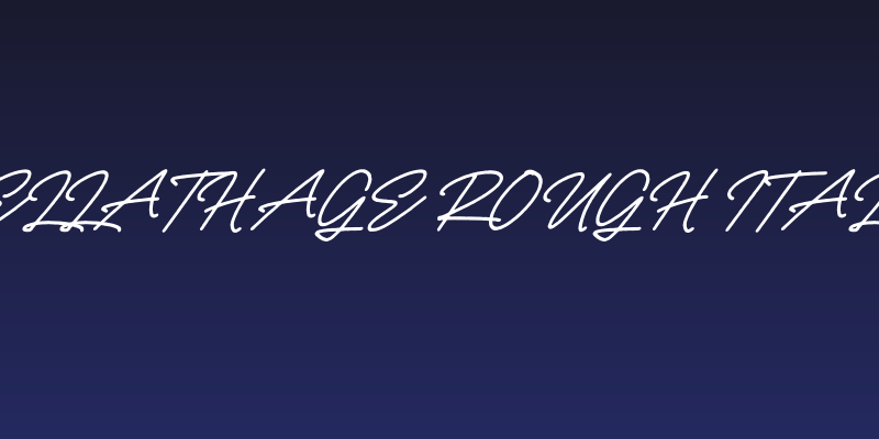 Rellathage Rough Italic Social Header