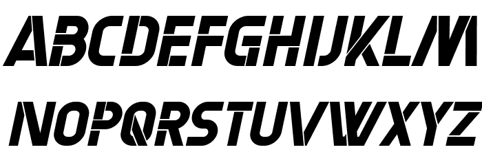 Reloaded Italic Font LOWERCASE