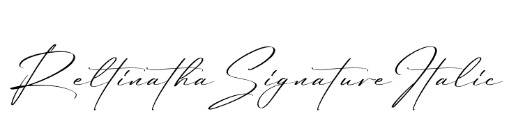 Reltinatha Signature Italic  Скачать бесплатные шрифты