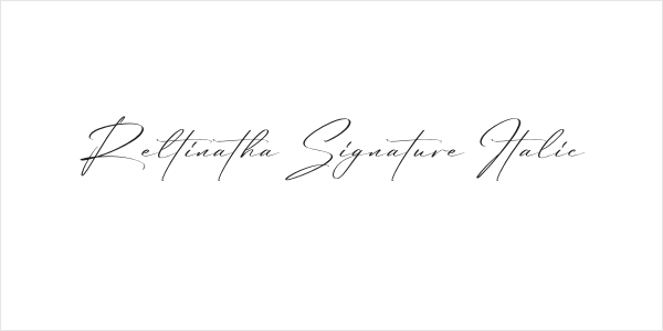 Reltinatha Signature Italic Logo