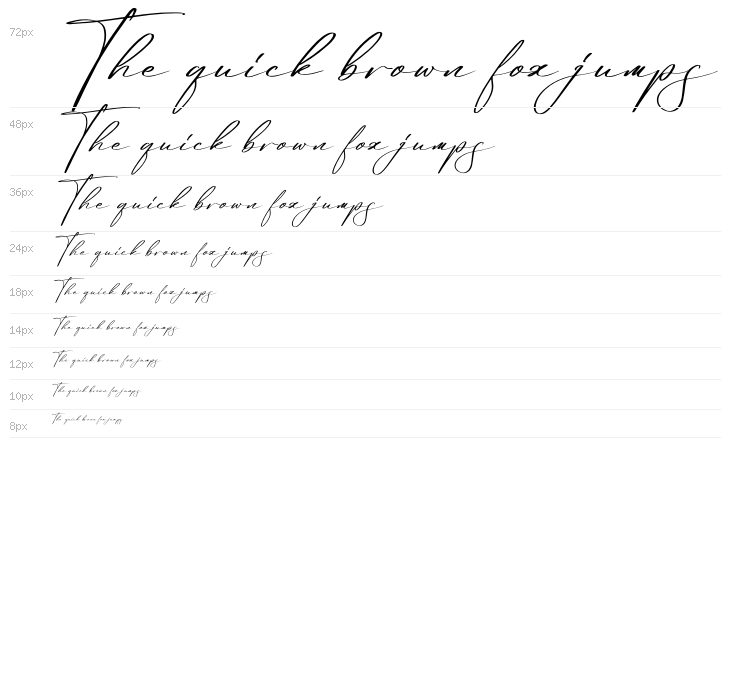 Reltinatha Signature Italic Waterfall