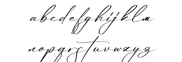 Reltinatha Signature Italic Font LOWERCASE