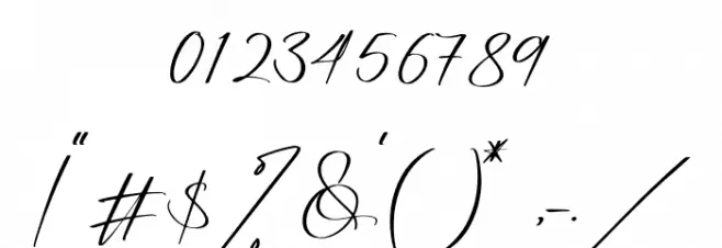 Reltinatha Signature Font OTHER CHARS