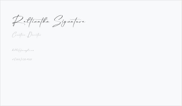 Reltinatha Signature Business Card