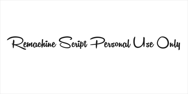 Remachine Script Personal Use Only Logo