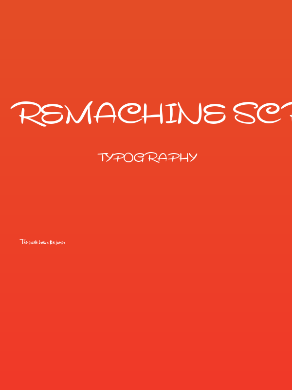 Remachine Script Personal Use Poster