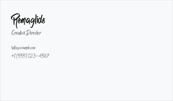 Remaglide Business Card