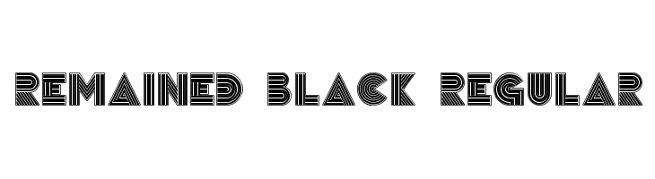 Remained Black Regular Font