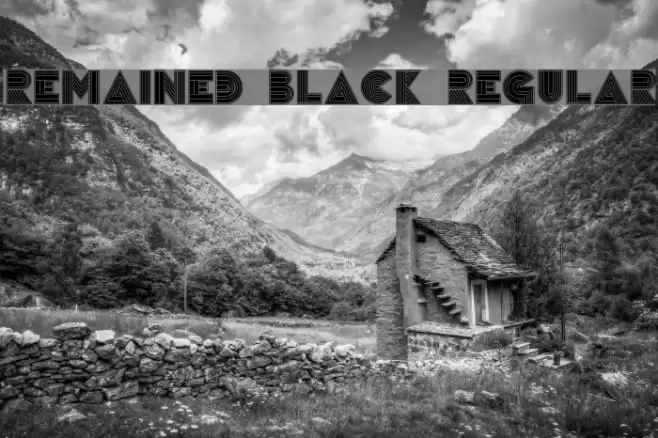 Remained Black Regular Font examples