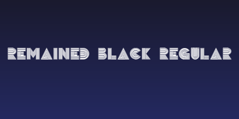 Remained Black Regular Social Header