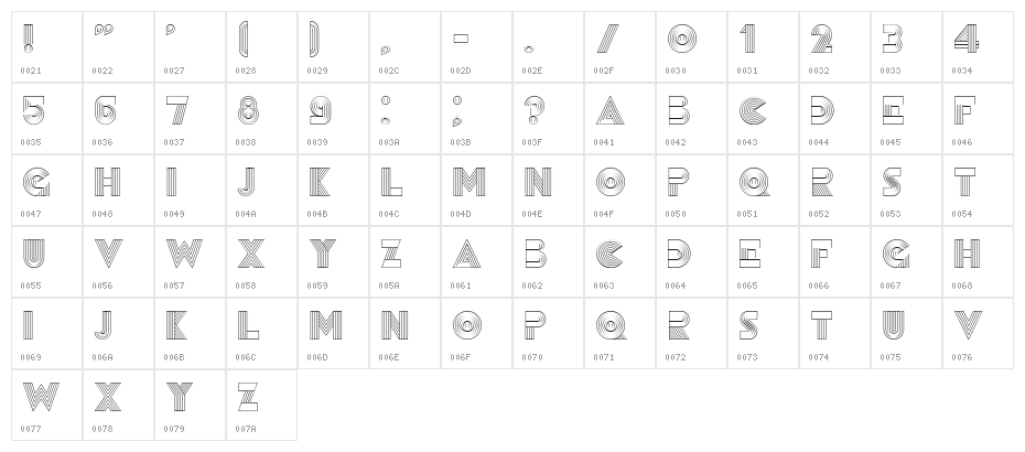 Remained Regular Character Map