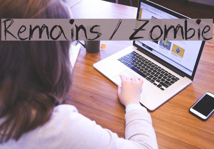 Remains / Zombie Font examples