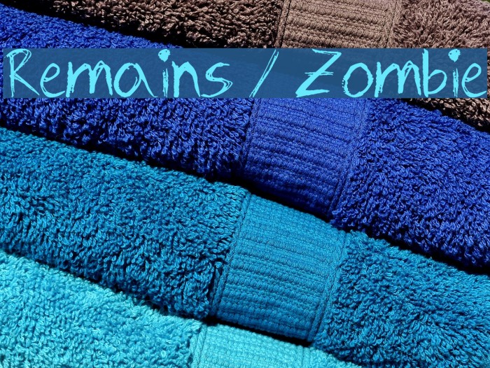 Remains / Zombie Font examples