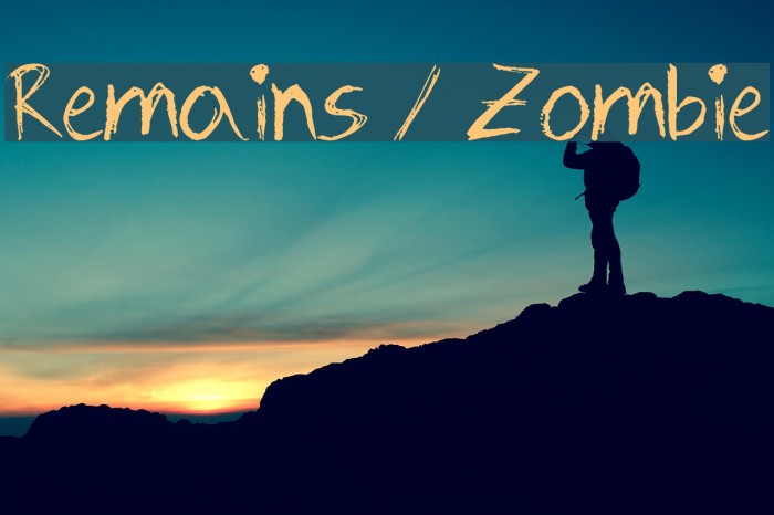 Remains / Zombie Font examples