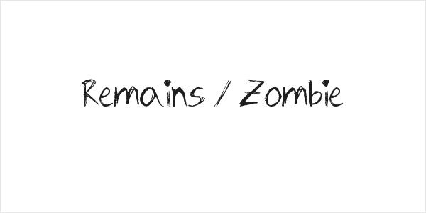 Remains / Zombie Logo