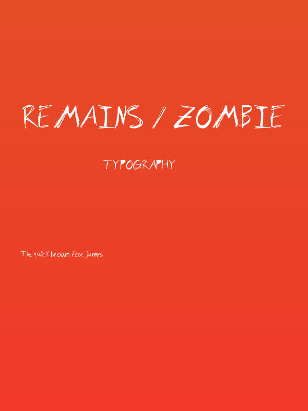 Remains / Zombie Poster