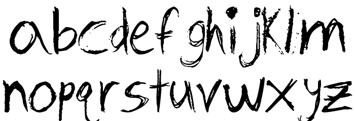 Remains / Zombie Font LOWERCASE