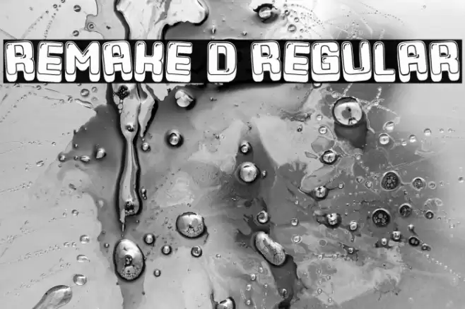 Remake 3D Regular Font examples