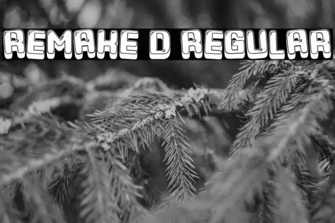 Remake 3D Regular Font examples