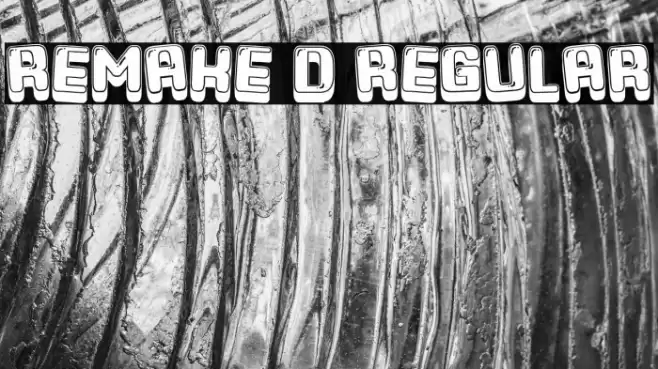 Remake 3D Regular Font examples