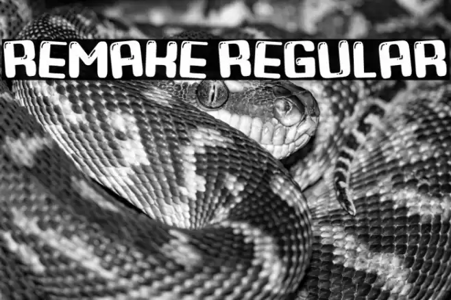 Remake Regular Font examples