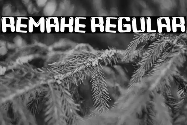 Remake Regular Font examples