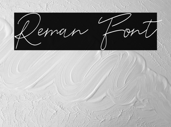 Reman Font examples