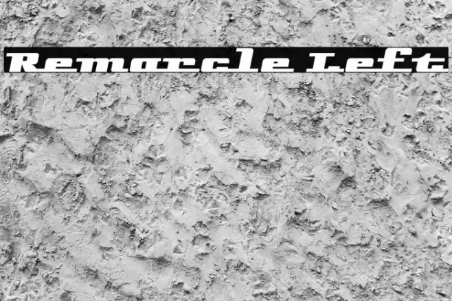 Remarcle Left Шрифта examples