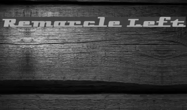 Remarcle Left Font examples