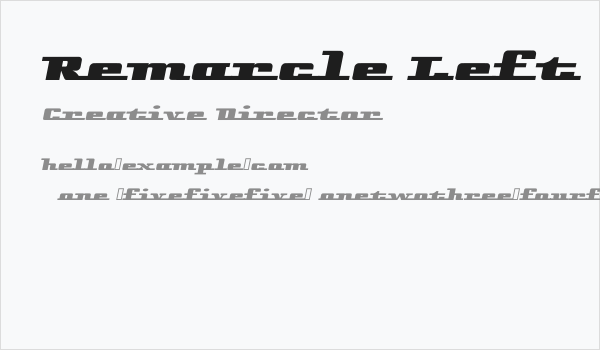 Remarcle Left Business Card