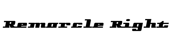 Remarcle Right Font