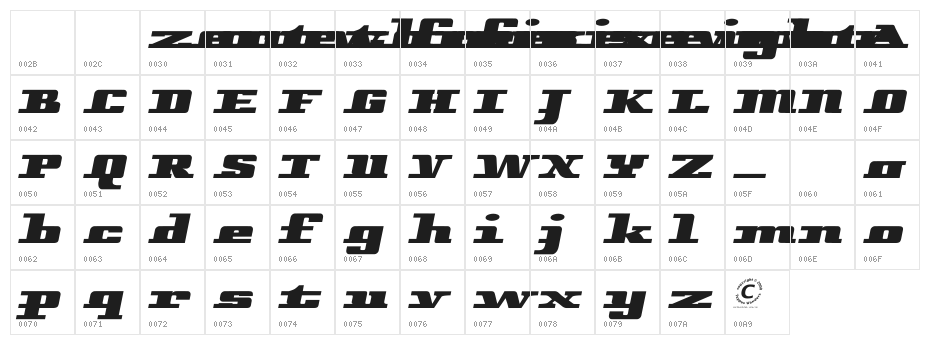 Remarcle Right Character Map