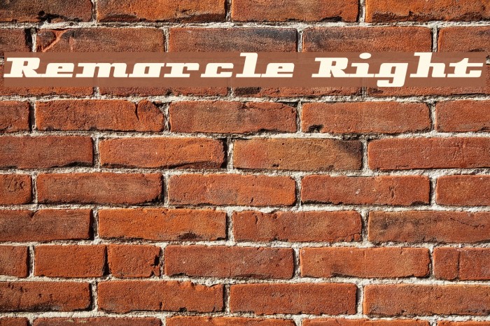 Remarcle Right フォント examples