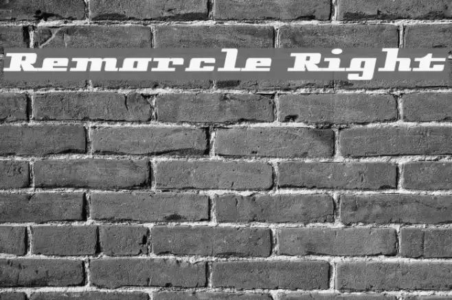 Remarcle Right フォント examples