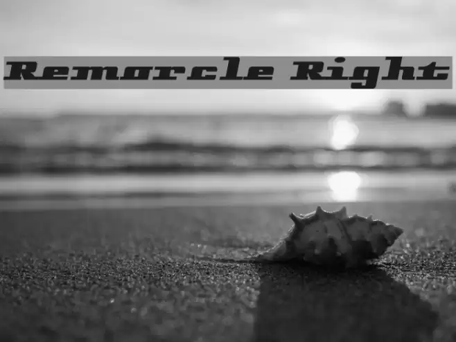 Remarcle Right フォント examples