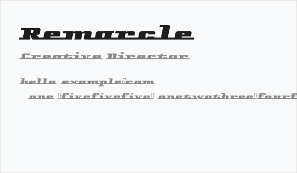 Remarcle Business Card
