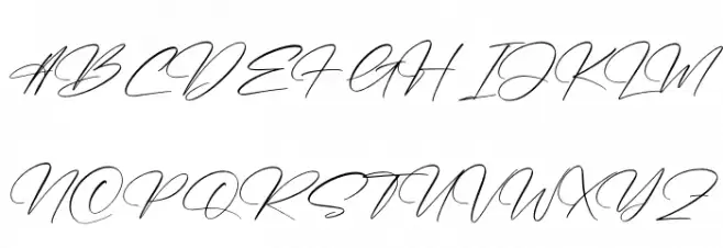 Rembulan Signature Caratteri MAIUSCOLE
