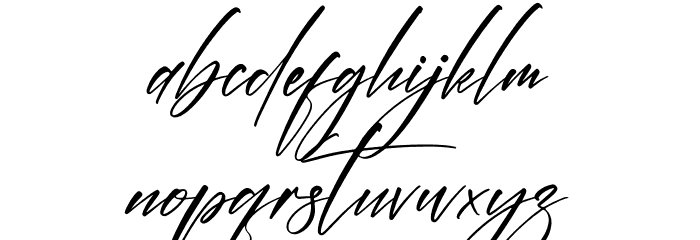 Rembulan Signature Font LOWERCASE