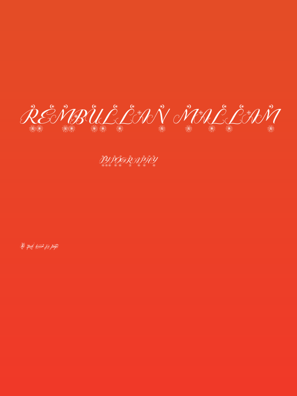 Rembullan Mallam Poster