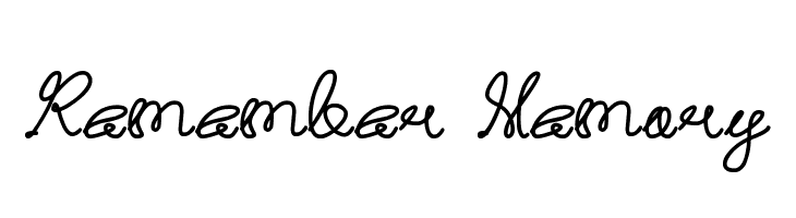 Remember Memory Font