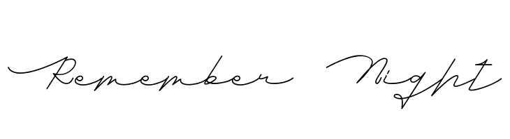 Remember Night  font caratteri gratis
