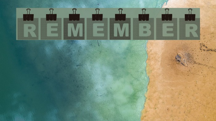 Remember Font examples