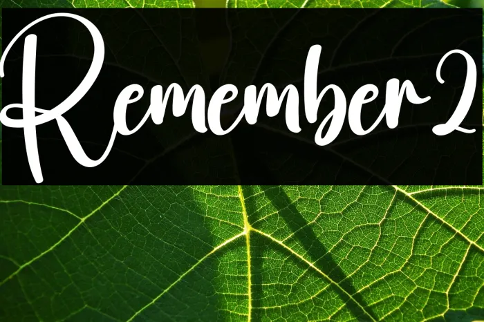 Remember2 Example 3