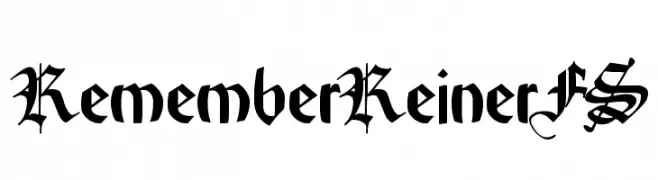 RememberReinerFS  Frei Schriftart Herunterladen