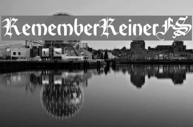 RememberReinerFS Schriftart examples